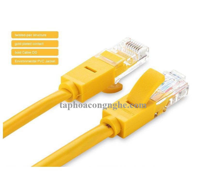 Ugreen 60815 15M màu Vàng Cáp mạng LAN CAT5E UTP NW103 30060815